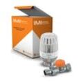 IMI Heimeier Set 4 Thermostat-Kopf K eco und Thermostat-Ventilunterteil Eclipse, DN15 1/2", Durchgangsform 9696-27.800