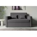 Schlafsofa INOSIGN "Ravena, Breite 146 cm, mit Bettfunktion", grau (dunkelgrau), B:146cm H:86cm T:94cm, 100% Polyester, Sofas, kompaktes 2-Sitzer Sofa, Webstoff, Cord