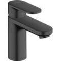 Waschtischarmatur HANSGROHE "Vernis Blend", schwarz (mattschwarz), H:14,3cm T:13,1cm, Armaturen, 10cm, ohne Ablaufgarnitur