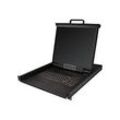 StarTech.com Rack KVM Konsole - US Tastatur(QWERTY), Ein Port VGA KVM mit 19" LCD Monitor - 1HE LCD KVM Konsolenschublade mit Kabeln - USB Unterstützung - 50.000 MTBF (RKCONS1901) - KVM-Konsole