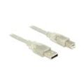 Usb Kabel a- b St/St 3.00m transparent (83895) - Delock