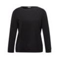 Sweatshirt U-Boot-­Ausschnitt Samoon schwarz