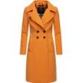 Wintermantel NAVAHOO "Wooly" Gr. L (40), orange (pfirsich) Damen Mäntel edler Trenchcoat in Wollmantel-Optik