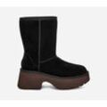 UGG® Classic Short New Heights Boot für Damen in Black, Größe 36, Veloursleder