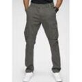 Cargohose H.I.S, Herren, Gr. 38, N-Gr, grün (olivgrün), Web, Obermaterial: 98% Baumwolle, 2% Elasthan, unifarben, casual, regular fit lang, Hosen