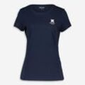 Dunkelblaues Alexia C Print T-Shirt mit Logo