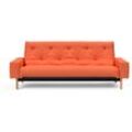 Schlafsofa INNOVATION LIVING ™ "MIMER hochwertige Schlaffunktion, aktuelles Design und extra Komfort", orange (rost 581 argus), T:100cm, 100% recyceltes Polyester, Sofas, Taschenfederkernmatratze, Breite Liegefläche 140 cm