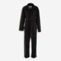 Schwarzer Jumpsuit mit Reverskragen