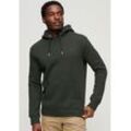 Kapuzensweatshirt SUPERDRY "Essential Logo Hoodie" Gr. L, grün (dark olive marl) Herren Sweatshirts