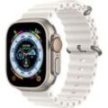 Apple Watch Ultra (2022) 49 mm GPS + Cellular silber Ocean Armband weiß