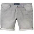 TOM TAILOR Herren Plus - Jeansshorts, grau, Uni, Gr. 46