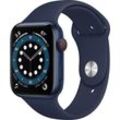 Apple Watch Series 6 Aluminium 44 mm (2020) GPS + Cellular blau Sportarmband Dunkelmarine