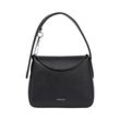 Handtasche CALVIN KLEIN "SOFT SCULPT MINI BAG" Gr. B/H/T: 19 cm x 15,5 cm x 8 cm, schwarz (ck black) Damen Taschen Handtasche Henkeltasche