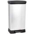 Curver Deco bin metalics 240643 Mülleimer 50 l (B x H x T) 390 x 720 x 290 mm Silber, Schwarz 1 St.