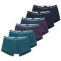 TOM TAILOR Herren Kurze Boxer im 6er-Pack, lila, Uni, Gr. 4