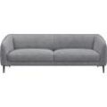 3-Sitzer FLEXLUX "Belle Designsofa, Couch, bequem durch Kaltschaum im Sitz", grau (soft grau), B:218cm H:74cm T:89cm, 85% Polyester/15%Polyamide, Sofas, Skandinavisches Design, In hochwertiger Verarbeitung