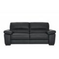 3-Sitzer CALIA ITALIA "Gaia, hochwertiges Ledersofa mit erstklassigem Sitzkomfort", schwarz, B:210cm H:92cm T:97cm, Leder SORRENTO - 100% Leder, Leder BULL - 100% Leder, Sofas, edles Design, in zwei hochwertigen Lederqualitäten