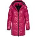 Wintermantel RAGWEAR "Roobie Long" Gr. L (40), pink (fuchsia), Damen, Obermaterial: 100% Nylon, Innenfutter: 100% Polyester, Wattierung: 100% Polyester, Mäntel, super stylischer, gänzender Damen Steppmantel