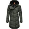 Wintermantel RAGWEAR "Pavla" Gr. M (38), grün (grasgrün) Damen Mäntel stylischer Winterparka mit Teddyfutter und Kapuze