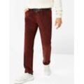 Eurex by BRAX Herren Bundfaltenhose Style LUIS, Dunkelrot, Gr. 24