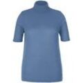 Rollkragen-Pullover Anna Aura blau, 48