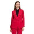 Longblazer BETTY&CO "Betty & Co Businessblazer mit Taschen" Gr. 36, rot (dunkelrot) Damen Blazer Nahtführung