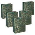 5 SIGEL Geschenktaschen Golden ornaments on green Motiv 26,0 x 32,0 cm