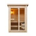 Artsauna Outdoor Sauna Varberg 145 x 150 cm mit 4,5 kW Ofen & Zubehör - Gartensauna für 2 Personen