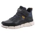 Sneaker GEOX "J FLEXYPER BOY B ABX" Gr. 30, grau (dunkelgrau, navy, schwarz) Kinder Schuhe Freizeitschuh, Boots, Schnürschuh mit Klettverschluss