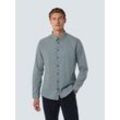 Langarmhemd NO EXCESS Gr. L, N-Gr, blau (night), Herren, Web, Obermaterial: 97% Baumwolle, 3% Elasthan, gemustert, Hemden, mit Knopfleiste und Allover-Print