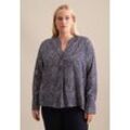 Klassische Bluse SEIDENSTICKER "Schwarze Rose" Gr. 3XL (46), blau (dunkelblau), Damen, 100% Viskose, gemustert, Blusen, Tunika Druck