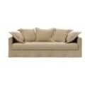 Schlafsofa INNOVATION LIVING ™ "PASCALA Bettsofa der Extraklasse, Kuschelkomfort mit tollen Kissen", beige (dusty sand 571, vivus), Microfaser VIVUS, 100% recyceltes Polyester, Sofas, mit Taschenfederkernmatratze, Liegefläche Breite 140 cm