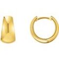 Paar Creolen THOMAS SABO "Schmuck Silber 925 Ohrringe Trapezform, CR740-001, CR740-413", gold (gelbgoldfarben), Ohrringe, Damen, Silber 925 (Sterlingsilber)