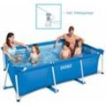 28272 + 28602 Swimming Pool Schwimmbecken Aufstellpool Rechteck 300x200x75 + Pumpe - Intex