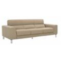 3-Sitzer CALIA ITALIA "Simon, toller Sitzkomfort, italienisches Designsofa" Sofas Gr. B/H/T: 232cm x 81cm x 94cm, Leder BULL, beige (biscotto) in zwei Lederqualitäten