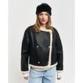 Kurzjacke aus Shearling-Imitat