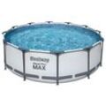 Bestway Pool »Steel ProMAX™«, Stahlrahmenpool-Set, Filterpumpe, Sicherheitsleiter 366x100 cm