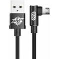 Baseus MVP Elbow micro USB Doppelseitig Kabel mit L-Form Stecker 2M 1.5A schwarz (CAMMVP-B01)