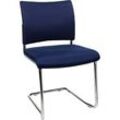 Freischwinger SEAT POINT, Polster, ohne Armlehnen, stapelbar, im 2er-Set, blau