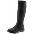 Winterstiefel RIEKER Gr. 38, Normalschaft, schwarz, Damen, Lederimitat, unifarben, Schuhe, im klassischen Look, Topseller