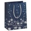 3 SIGEL Geschenktaschen Silver Snowflakes Motiv 26,0 x 33,0 cm