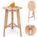 Casaria Stehtisch Klappbar Massiv Holz Ø78cm x 111 cm Bistrotisch Partytisch Holzstehtisch Gartentisch Klapptisch Tisch