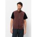 Funktionsweste JACK WOLFSKIN "BIKE COMMUTE INS VEST M", Herren, Gr. L (52), braun (schwarz, maroon), OBERSTOFF 87% POLYAMID, 13% ELASTHAN FUTTER 100% POLYESTER FÜLLUNG 100% POLYESTER, Westen