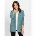 Cardigan INSPIRATIONEN Gr. 36, blau (ozean, meliert) Damen Strickjacken