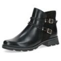 Stiefelette CAPRICE Gr. 38, schwarz, Damen, Leder, Schuhe, Blockabsatz, Ankleboots, Komfortschuh mit praktischem Reißverschluss