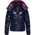 Steppjacke RAGWEAR "Roobie" Gr. L (40), blau (navy) Damen Jacken super stylische, gänzende Winterjacke