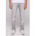 Slim-fit-Jeans CAMP DAVID, Herren, Gr. 29, Länge 32, grau, Material: 98% Baumwolle, 2% Elasthan, Zusatz: Enthält nichttextile Teile tierischen Ursprungs (Badge), Abriebeffekte, casual, slim fit, Jeans, mit normaler Leibhöhe