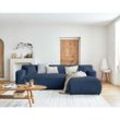 Bobochic - Laponie – ecksofa rechts – 4-sitzer – aus breitcord - schieferblau