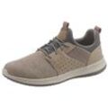 Slip-On Sneaker SKECHERS "Delson-Camben" Gr. 41, beige (taupe grau) Herren Schuhe Slipper, Freizeitschuh mit praktischem Gummizug