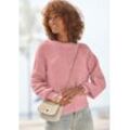 LASCANA Strickpullover pink Gr. 32/34 für Damen. Mit Rundhals. Figurumspielend